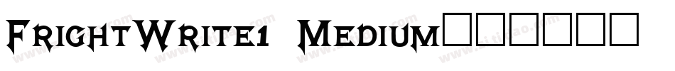 FrightWrite1 Medium字体转换